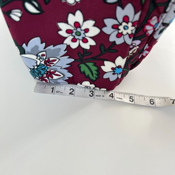 NWT Vera Bradley Iconic Leighton Backpack In Bordeaux Blooms NEW - Picture 8 of 11